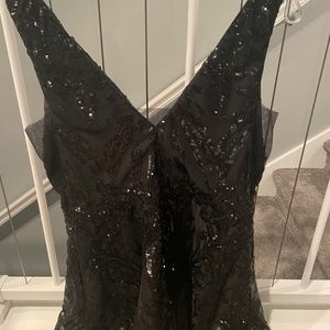 Black Sequined Formal Dress